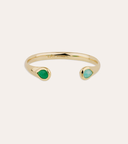 Pulsera Saint Germain dorada - Amazonita