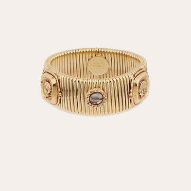 Armband „Strada Romana“, großes Modell – graues Perlmutt