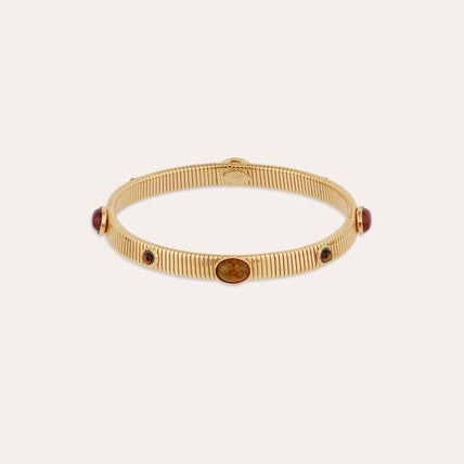 Bracciale Strada modello piccolo - Occhio di tigre e corniola