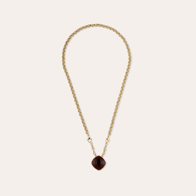 Billy Gold Necklace - Red Calcite