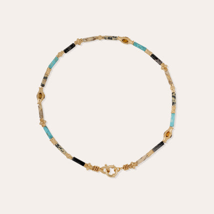 Gold Kali Necklace - Turquoise