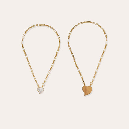 Collier Scapulaire Mirage - Bois & Nacre Blanche