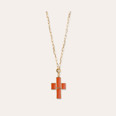 Enamel Cross Necklace