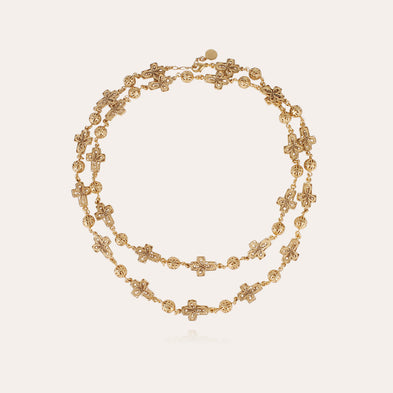 Yuca Gold Cross Long Necklace