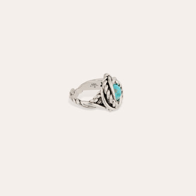 Bague Atika argentée - Turquoise