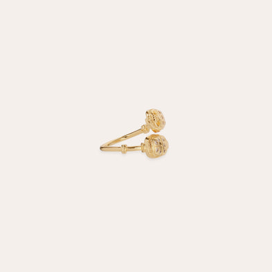 Scaramouche Duality Ring in Gold - Zirconia
