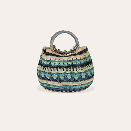 Picot Raffia Clutch Bag