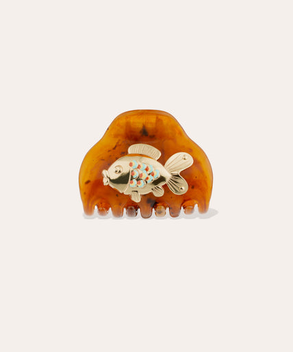 Pinza para el pelo Caftan Nemo de acetato - Ámbar