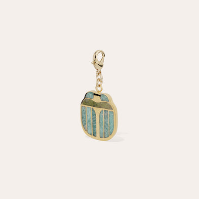 Mirage Scarab Charms (Large) - Amazonite