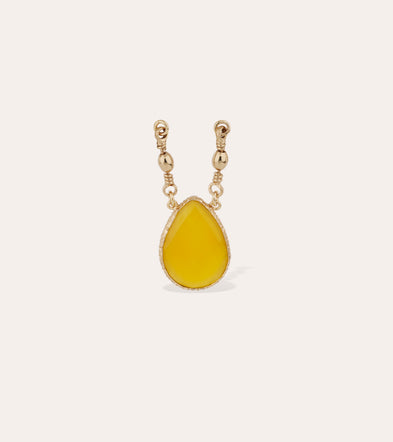 Pendentif serti - Calcite jaune