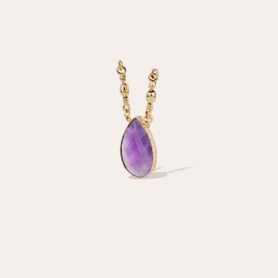 Pendentif Serti doré - Améthyste