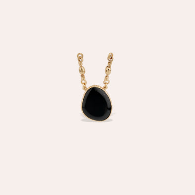 Pendentif Serti - Onyx noir