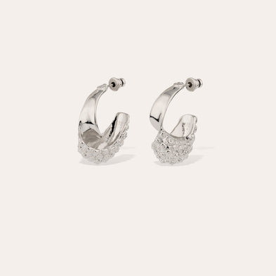 Almara medium hoop earrings in silver