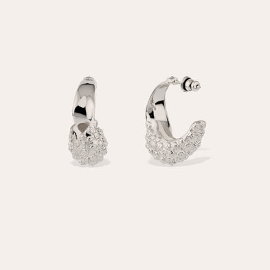 Almara medium hoop earrings in silver