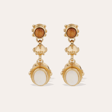 Boucles d'oreilles Amarante dorées