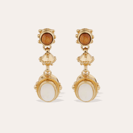 Boucles d'oreilles Amarante dorées