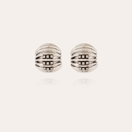 Boucles d'oreilles Anne strass argentées