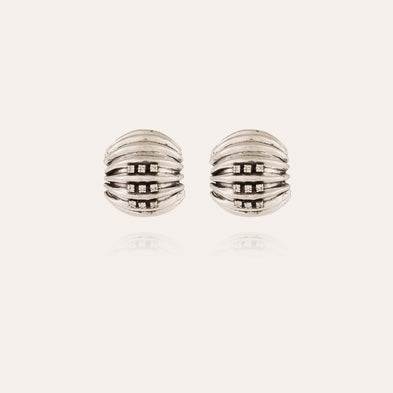 Boucles d'oreilles Anne strass argentées