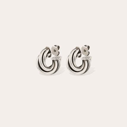 Boucles d'oreilles créoles Atik mini argentées