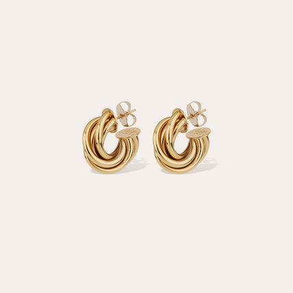 Boucles d'oreilles créoles Atik mini dorées