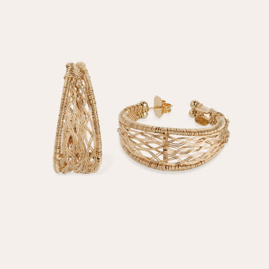 Boucles d'oreilles créoles Bakoly Filea dorées