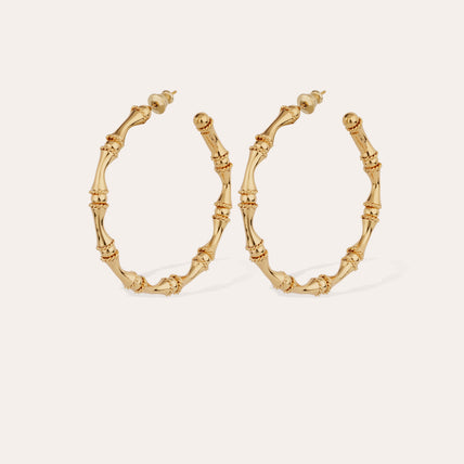 Boucles d'oreilles créoles Bambou dorées