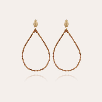 Boucles d'oreilles Beyby grand modèle dorées - Osier