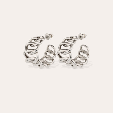 Bronx silver-tone hoop earrings