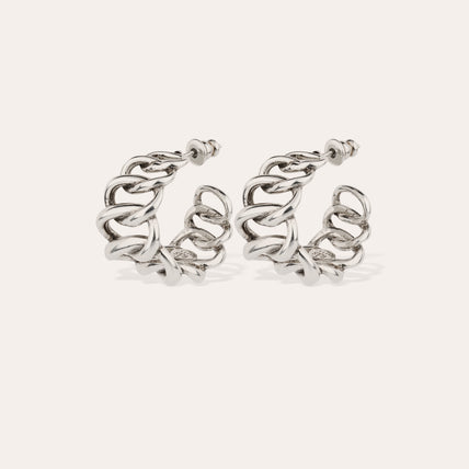 Bronx silver-tone hoop earrings