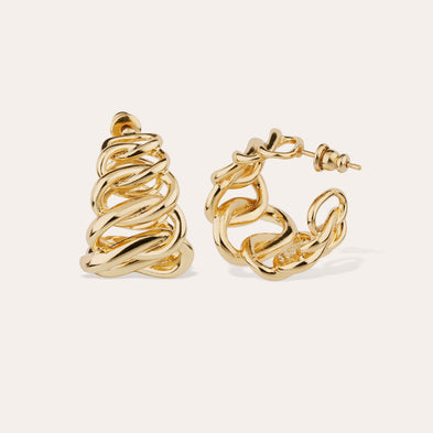Boucles d'oreilles Bronx créoles dorées