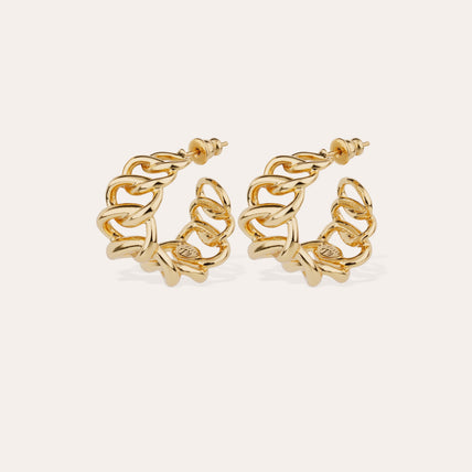 Bronx gold-tone hoop earrings