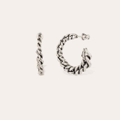 Boucles d'oreilles créoles Bronxy argentées