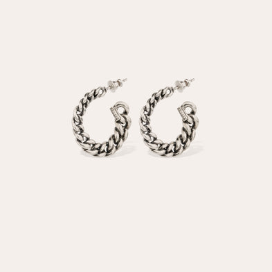 Boucles d'oreilles créoles Bronxy argentées
