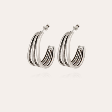 Boucles d'oreilles Cerceau argentées