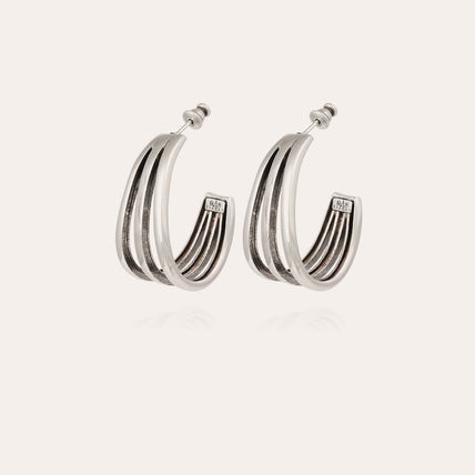 Boucles d'oreilles Cerceau argentées