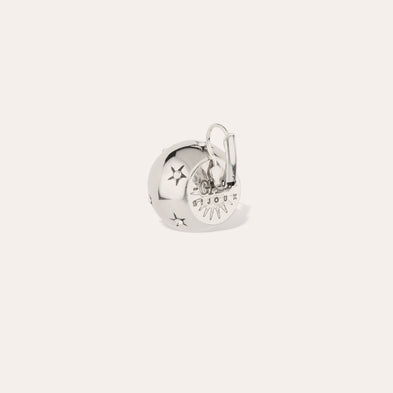 Boucles d'oreilles Comète grand modèle argentées