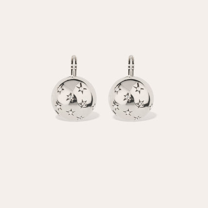 Boucles d'oreilles Comète grand modèle argentées