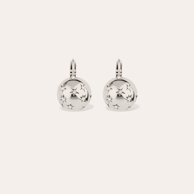 Comète small silver earrings