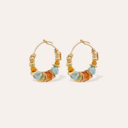 Boucles d'oreilles créoles Aloha mini dorées