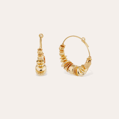 Boucles d'oreilles créoles Aloha mini dorées