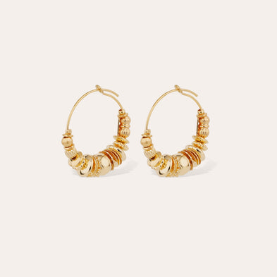 Boucles d'oreilles créoles Aloha mini dorées