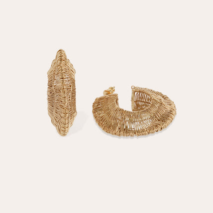 Pendientes de aro «Crocus Filea» dorados