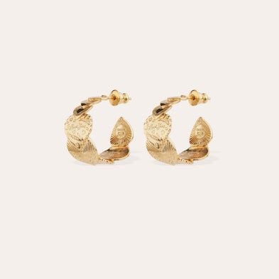 Boucles d'oreilles créoles Cuore petit modèle dorées