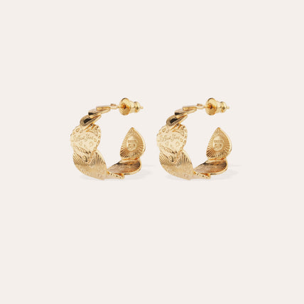Boucles d'oreilles créoles Cuore petit modèle dorées
