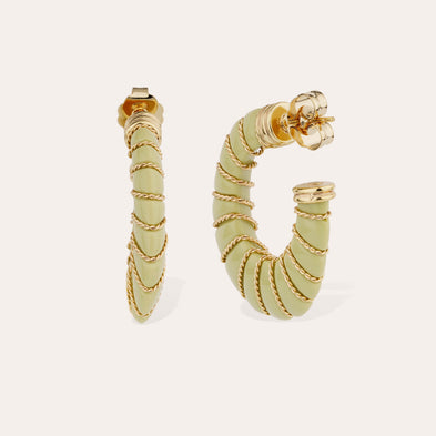Boucles d'oreilles Cyclade petit modèle dorées - Amande