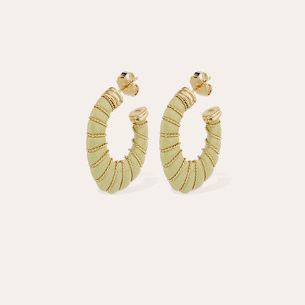 Boucles d'oreilles Cyclade petit modèle dorées - Amande