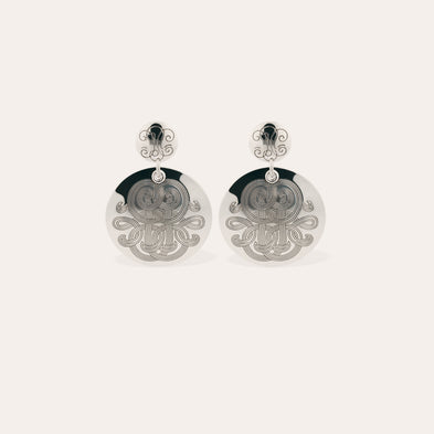 Boucles d'oreilles Diva petit modèle argentées