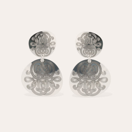 Pendientes Diva Nuage plateados