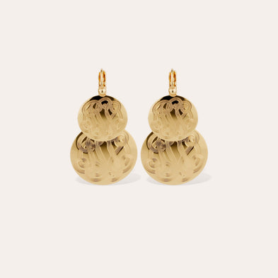 Boucles d'oreilles Very Diva double petit modèle dorées