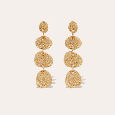 Boucles d'oreilles Eclipse 4 rangs dorées